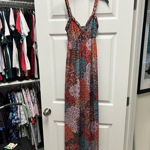 Long summer dress size medium, lightly used, soft light fabric